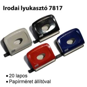 MOS 7817 irodai lyukasztó fekete (20 lapos)