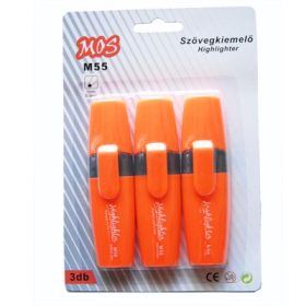 Mos M55 szövegkiemelő szett 3db/csomag narancs