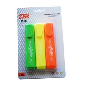 Mos M56 szövegkiemelő 3db/csomag (zöld/sárga/narancs)