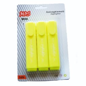 Mos M56 szövegkiemelő 3db/csomag (3 sárga)
