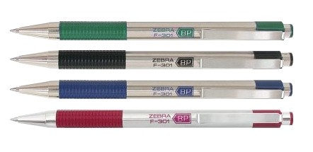 Golyóstoll Zebra F-301 fekete tolltest
