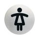 Bemutató tábla Durable pictogramm 83 mm női WC