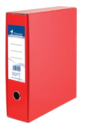 Tokos iratrendező, 75 mm, A4, karton, piros