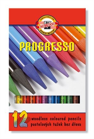 Koh-i-noor Progresso 8756/12 famentes Színes ceruza készlet, 12 szín/klt