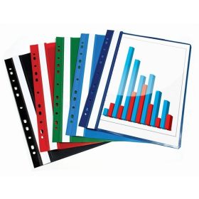   Gyorsfűző, lefűzhető, PP, A4, Victoria, sötétkék 20db/csomag