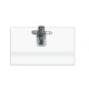Névkitűző 90X57 mm PVC name badge kemény 50db/doboz