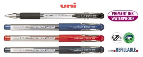 Zselés toll Uni UM-151 Signo DX kupakos (0,38 mm) fekete