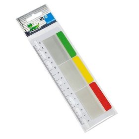   Oldaljelölő Info Notes Index Tabs 50x38mm, 3x10 lap, gyűrűskönyv betéten, vonalzóval (8741-09)