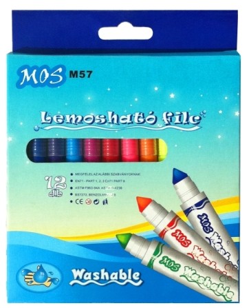 Filctoll MOS M57 készlet 12 szín/klt mosható (kartonos akció!)