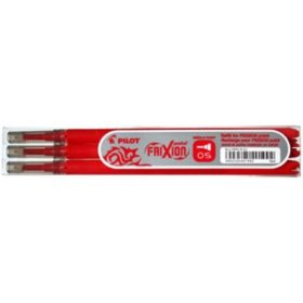   Rollertoll betét, 0,25 mm, törölhető, Pilot Frixion Clicker piros 3 db/csomag (BLS-FR5-R-S3)