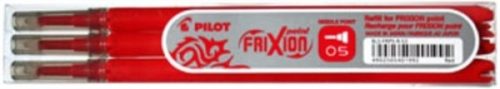 Rollertoll betét, 0,25 mm, törölhető, Pilot Frixion Clicker piros 3 db/csomag (BLS-FR5-R-S3)
