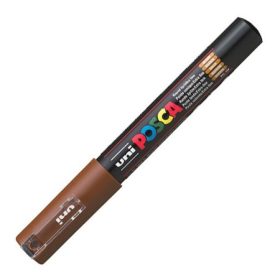 Dekormarker Uni Posca PC-1M 0.7-1 mm, kúpos, barna (21)