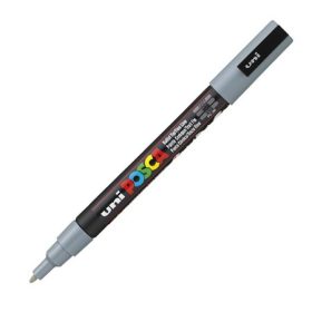   Dekormarker Uni Posca PC-3M 0.9-1.3 mm, kúpos, szürke (grey 37)