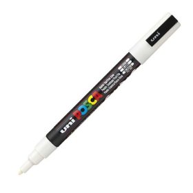 Dekormarker Uni Posca PC-3M 0.9-1.3 mm, kúpos, fehér