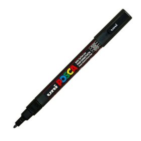 Dekormarker Uni Posca PC-3M 0.9-1.3 mm, kúpos, fekete