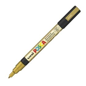 Dekormarker Uni Posca PC-3M 0.9-1.3 mm, kúpos, arany