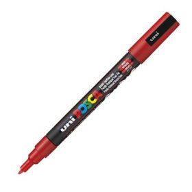   Dekormarker Uni Posca PC-3M 0.9-1.3 mm, kúpos, sötét piros (dark red 14)