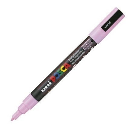 Dekormarker Uni Posca PC-3M 0.9-1.3 mm, kúpos, világos rózsaszín