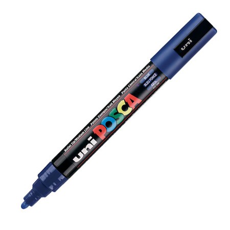 Dekormarker Uni Posca PC-5M 1.8-2.5 mm, kúpos, kék (33)