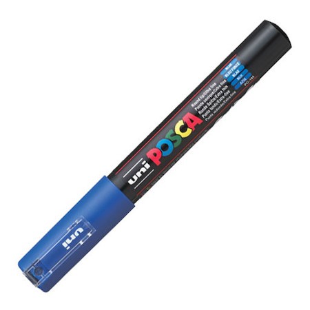 Dekormarker Uni Posca PC-1M 0.7-1 mm, kúpos, kék