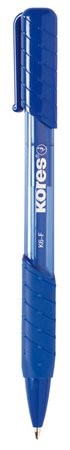 Golyóstoll, 0,5 mm, nyomógombos, Kores K6-F, kék (IK38611)
