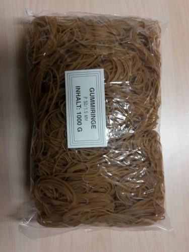 Gumigyűrű / postázó gumi 50 / 1,5mm natúr 1 kg/csomag