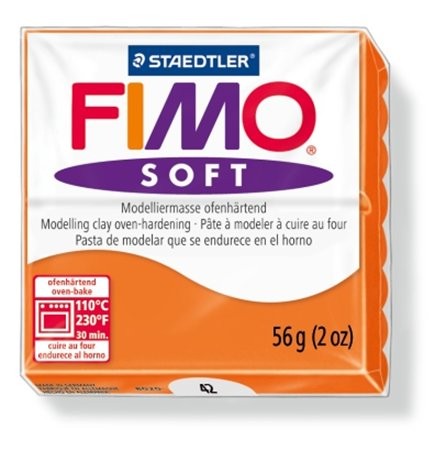 Gyurma, 56 g, égethető, Fimo Soft, mandarin (FM802042)
