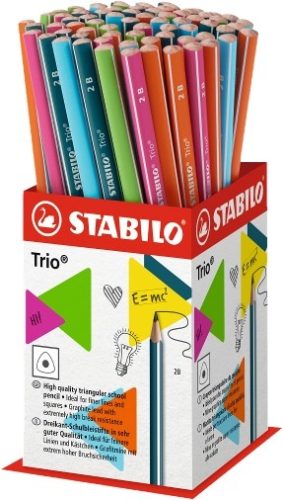 Ceruza, HB, háromszögletű, Stabilo Trio, pink test (369/01-HB)