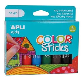   Tempera stift készlet, Apli Kids Color Sticks, 6 különböző szín 6 db/csom