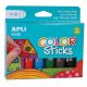 Tempera stift készlet, Apli Kids Color Sticks, 6 különböző szín 6 db/csom