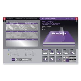   Tankönyvborító ARS UNA 50x33 cm öntapadós virágmintás 10db/csomag