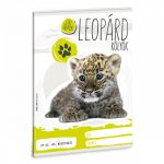   Ars Una Cuki Állatok - Leopárd - A/5 négyzethálós füzet 2732