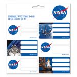 NASA csomagolt füzetcímke (3*6 db)