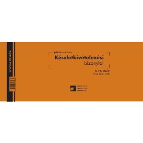   Készletkivételezési bizonylat 2 tételes 25x4 lapos tömb 245x102 mm B.12-136/V
