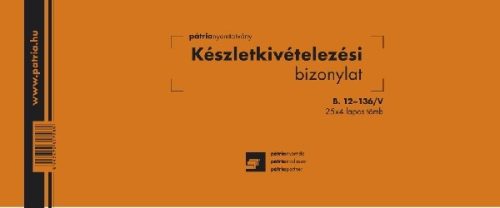 Készletkivételezési bizonylat 2 tételes 25x4 lapos tömb 245x102 mm B.12-136/V