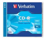 CD-R lemez, 800MB, 90min, 40x, normál tok, Verbatim (43428)