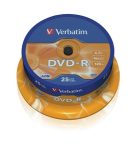   DVD-R lemez, AZO, 4,7GB, 16x, hengeren, Verbatim (43522) 25 db/csomag