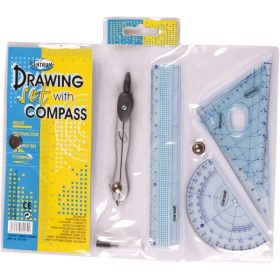 Vonalzó Centrum 3 db-os szett + körzővel