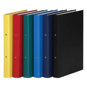   Gyűrűs könyv, 2 gyűrű, 35 mm, A4, PP/karton, Donau, citromsárga (3732001PL-11)