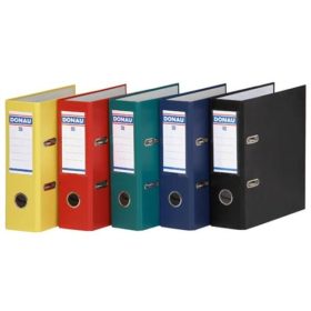 Iratrendező, 75 mm, A5, PP/karton, Donau Master , zöld