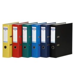   Iratrendező, 50 mm, A4, PP/karton, élvédő sínnel, Donau Master , fekete