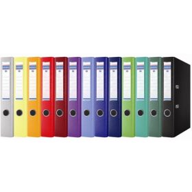   Iratrendező, 50 mm, A4, PP, élvédő sínnel, Donau Premium , fekete