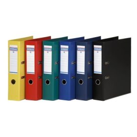   Iratrendező, 75 mm, A4, PP, élvédő sínnel, Donau Premium , fekete