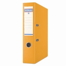   Iratrendező, 75 mm, A4, PP, élvédő sínnel, Donau Premium , narancs