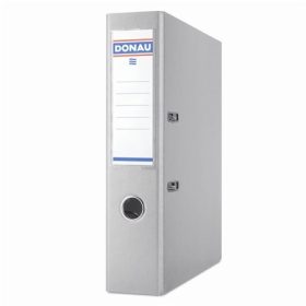   Iratrendező, 75 mm, A4, PP, élvédő sínnel, Donau Premium , szürke