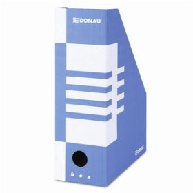 Iratpapucs, karton, 100 mm, Donau kék-fehér