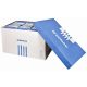 Archiváló konténer, levehető tető, 522x351x305 mm, karton, Donau, kék-fehér 5 db/csomag
