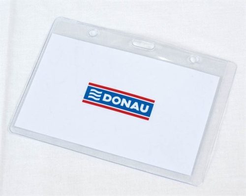 Azonosítókártya tartó, 105x65 mm, hajlékony, vízszintes, Donau 50 lapos
