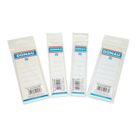   Cserecímke, iratrendezőhöz, öntapadó, 54x153 mm, Donau, fehér 20 db/csomag