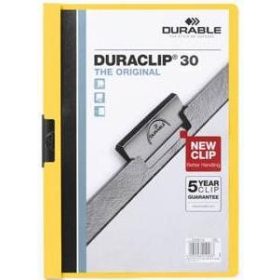 Clip-mappa Durable Duraclip 30 lapig sárga